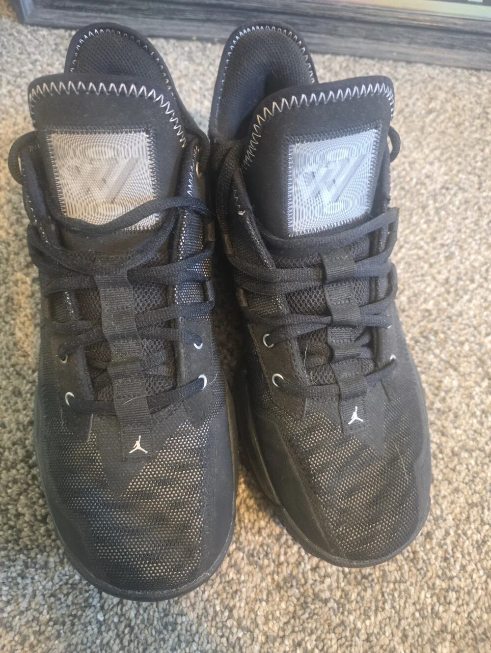 Nike Air Jordan One Take II sneakers in black with metallic silver accents 10